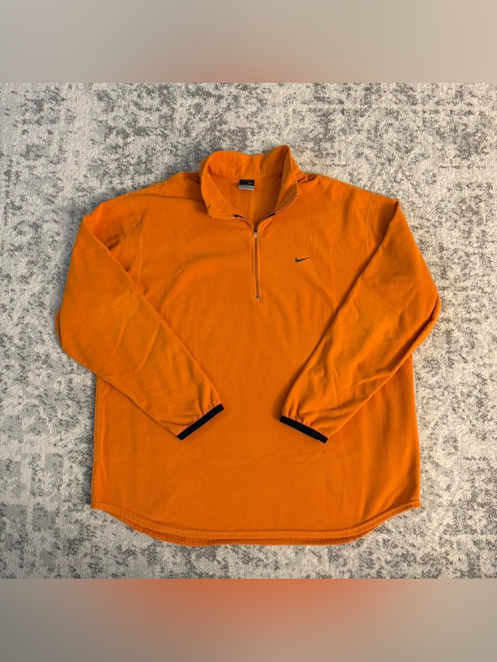 Orange Nike Therma-Fit Fleece Quarter Zip Shirt Size XL